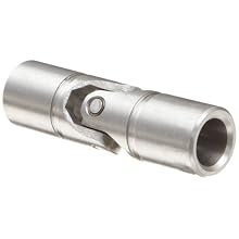 Lovejoy Size D4B Universal Joint, 1/2" Round Bore and 1/2" Round Bore, No Keyway, No Setscrew, 0.75" Outer Diameter, 2.68" Overall Length