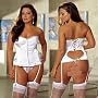 Nuptials Satin Corset in Plus Sizes 40 42 44 White