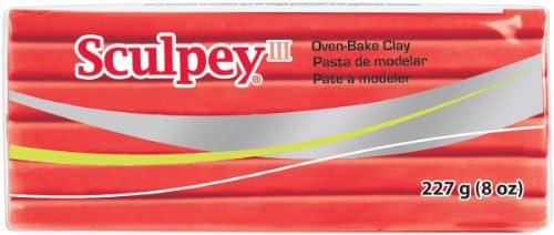 Neww Sculpey III Polymer Clay 8oz-Red Hot Red Neww