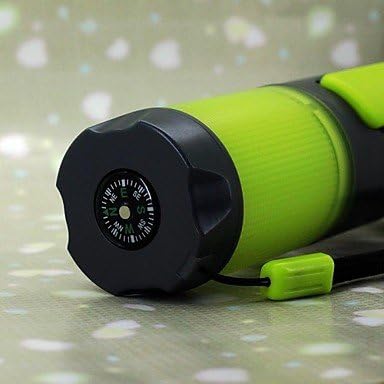 8in1 Multifunctional Auto Hammer 2-Mode 3xCree XML-T6 Flashlight(18LM,1x3.6V 120mAh Llithium Battery, Black+Green)