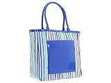 Liz Claiborne Logo Pop Magazine Tote Stripe