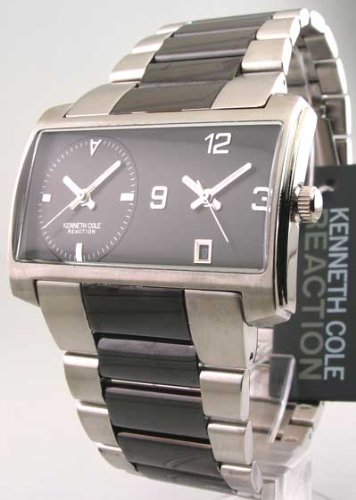 41DVpjIDoZL MENS KENNETH COLE STEEL DUAL TIME DATE WATCH