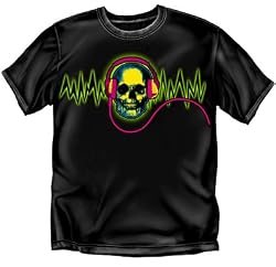 Guitar Skull Rhythm - Earphones T-Shirt