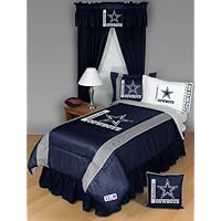 DALLAS COWBOYS 6PC TWIN BEDDING SET, Comforter, 3pc Sheet Set, Pillow Sham, Bedskirt, New NFL Football Boys