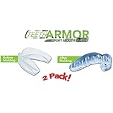 Teeth Armor Professional Sport Mouth Guards- 2 Pack - No BPA - Safe Clear Color - No Color Additive - Athletic Teeth Mouth Guards - Fit Any Mouth Size - Custom Fit - Free carrying case included