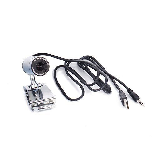 HDE (TM) Silver Retro Tubular Clip on Webcam w/ Microphone