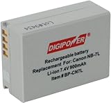 Digipower BP-CN7L Replacement Li-Ion Battery for Canon NB-7L