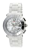 TKO ORLOGI Women's TK581-WS Genuine Ceramic White Silver Multifunction Watch