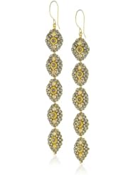 Miguel Ases Soft Pewter Long Drop Earrings