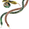 Realistic Slithering Wooden Snake Toy 27.5 Inch