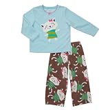 Carters Fall Girls 4-7 Kitty Micro Fleece Pajama Set