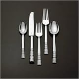 Vera Wang Stainless Plisse 5 Piece Flatware Place Settings