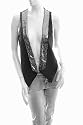 BLACK SEQUINED EVENING WAISTCOAT