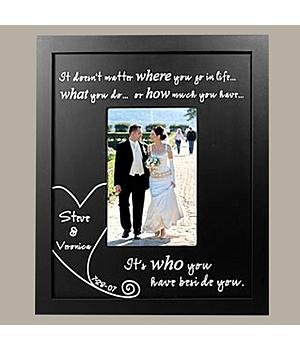 Wedding Gifts - Personalized Beside You Wood Frame With Date