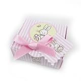 Ecrin naissance "Lapin Tendresse" rose