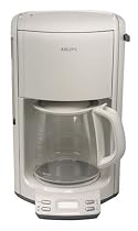Krups FME2 12-Cup Programmable Coffeemaker with Glass Carafe, White