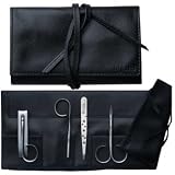 Rubis 4 Piece Manicure Set in Leather Pouch