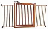 Pet Supplies : Richell One-Touch Pet Gate - Wood Finish