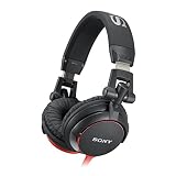 Sony MDR-V55 Cuffie DJ, Nero/Rosso -…