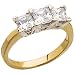 14kt Yellow Gold Podium Style Diamond Anniversary Ring