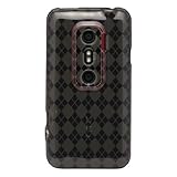 TPU-Cases Smoke Grey Argyle Flexible TPU Skin Cover Phone Case for HTC Evo  ....