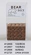 16mm d6 Opaque Brown Bear, Light Brown w/Black