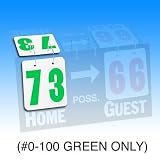 PORT-A-SCORE, GREEN REPLACEMENT NUMBER SET, 0-100