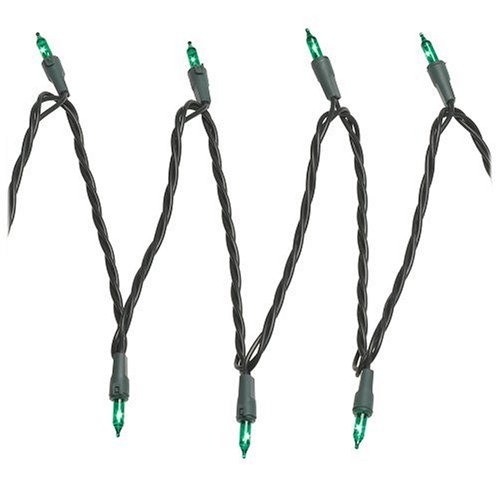 Bethlehem Lighting Indoor Outdoor Miniature 50-Christmas Light Set - Green with Green Wire
