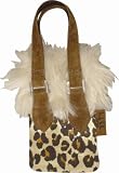 Nicole Miller Suede Purse Universal Cell Phone Carry Case, Leopard