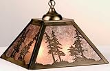 LAMPS BEAUTIFUL Rustic Lodge Pine Trees Hanging Pendant by Meyda Tiffany--Excellent customer service--see our feedback.