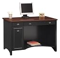Bush Furniture Stanford Computer Desk, Antique Black/Hansen Cherry