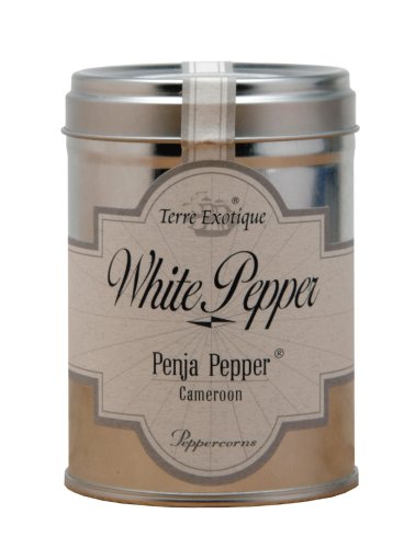 Childrens Toyshop  Gourmet Food : Terre Exotique Penja White Pepper From Cameroon - Fabulous White Pepper in Tin Presentation 2.8 Oz