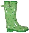 Women's Western Chief Tall Green Turtle Rubber Rain and Garden Boots