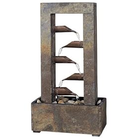 Kenroy Home Waterdrop Natural Slate Tabletop Fountain