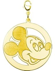 Gold Plated Silver Disney Mickey Mouse Charm 37mm New