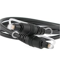Eforcity Black Molded 12 Foot Digital Optical Audio TosLink Cable for CD, D/A Converters, Dolby Digital DTS Surround sound receivers, DVD, MiniDisk players and recorders, Pro Audio cards