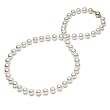 HinsonGayle Gem Collection Handpicked AAA 8.0-8.5mm White Cultured Freshwater Pearl Necklace (14k Yellow Gold)