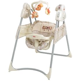 Fisher-Price Constant Motion Plug-In Swing - Circus Plaid