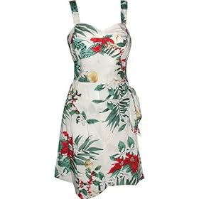 Mele Kalikimaka (Merry Christmas) Hawaiian Aloha Sarong Dressis available in White & Black.