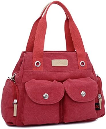 KISS GOLD(TM) Leisure Canvas Hobo Tote Handbag Single Shoulder Bag(Red)