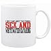 I ONLY CARE ABOUT 2 THINGS : SEX AND Whitewater Kayaking Sports Mug (White, Ceramic, 11oz.)