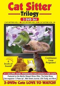 Cat DVDs - Cat Sitter DVD Combo Pack (Volumes 1, 2 & 3) - The DVDs Your Cat Loves to Watch