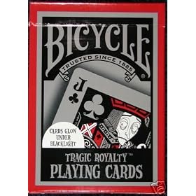 Bicycle Tragic Royalty Playing Cards Glowing Back 808 by