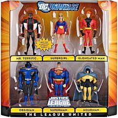 DC Universe Justice League Unlimited Exclusive Action Figure 6-Pack The League United (Superman, Supergirl, Mr. Terrific, Elongated Man, Obsidian and Hourman)