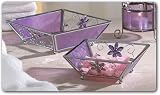 Review Medusa International Trade Inc  / Purple Glass Candle Plate (Set of 2)
