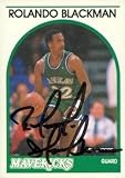 Rolando Blackman Autographed/Hand Signed Basketball Card (Dallas Mavericks) 1989 Hoops #20