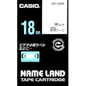 CASIO  �J�V�I �l�[�������h�e�[�v 18mm XR-18WE ���x�����C�^�[�p�J�Z�b�g