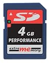 Extrememory Secure Digital (SD) 4GB (4096MB) 133x Highspeed Speicherkarte (original Handelsverpackung)