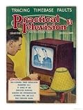 Adjusting an Early Television Set Art Giclee Poster Print, 18x24
