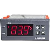 Inkbird All-Purpose Digital Temperature Controller Fahrenheit &Centigrade Thermostat w Sensor 2 Relays